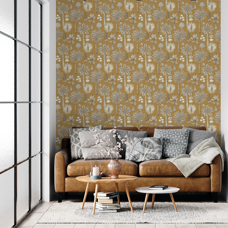 The Top Brown Wallpaper Designs for a Warm and Cozy Living Room插图