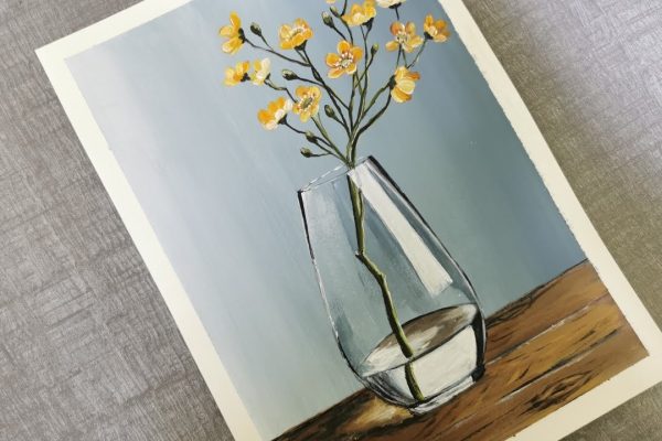 how to paint a glass vase