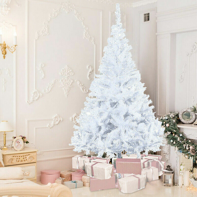 A Winter Wonderland: White Christmas Tree with Blue Decorations插图2