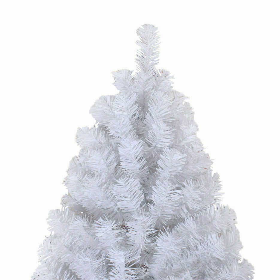 green christmas tree with white decorations