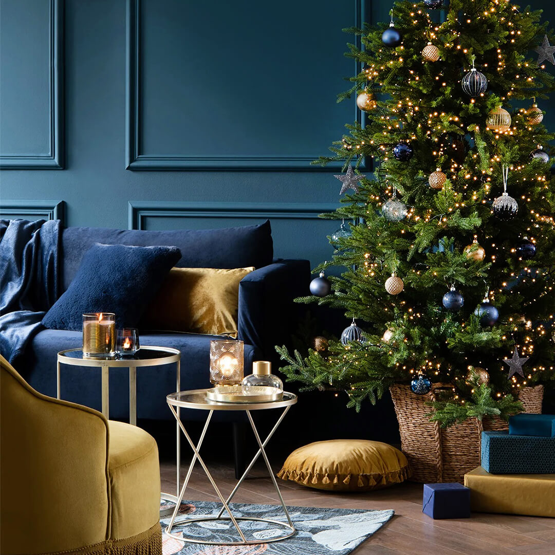 blue christmas  decorations ideas