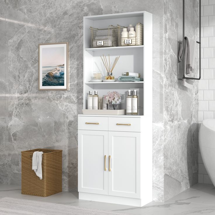 modern bathroom storage