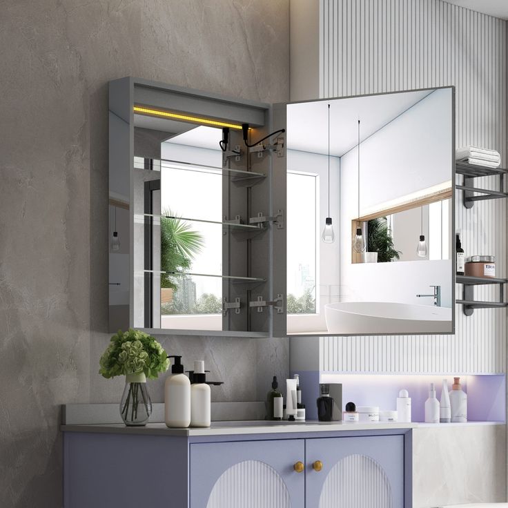 efficient storage bathroom wall cabinet