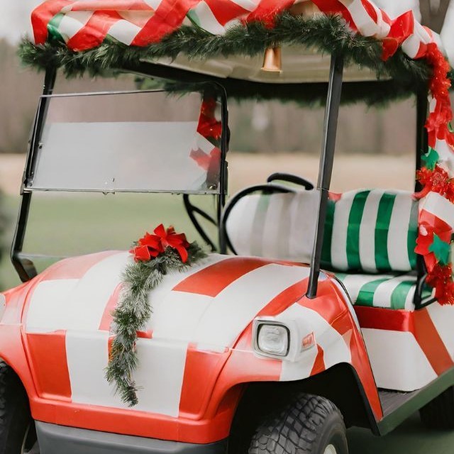 christmas golf cart decorations