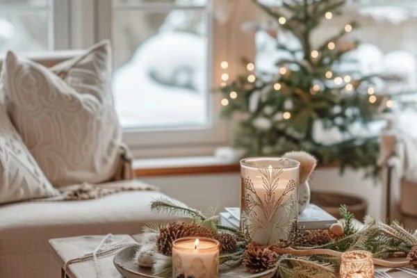 decorating a coffee table for christmas