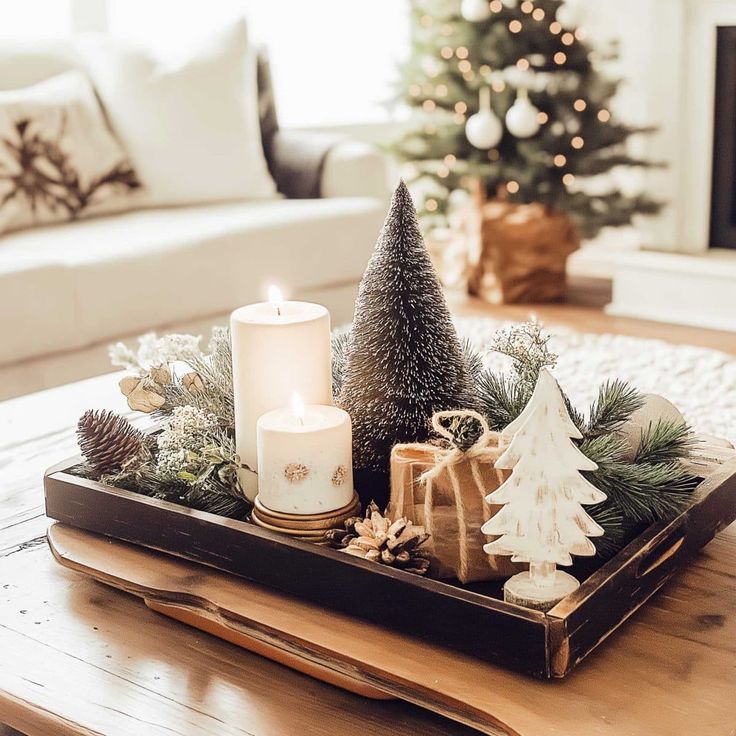 holiday coffee table decor