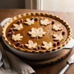 decorated pumpkin pie