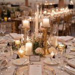 gold and white wedding decorations